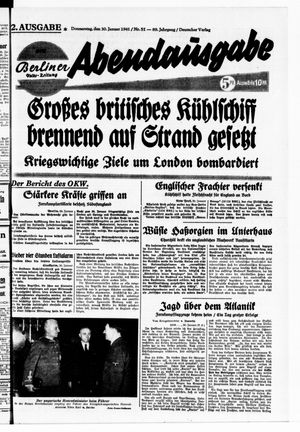 Berliner Volks-Zeitung vom 30.01.1941