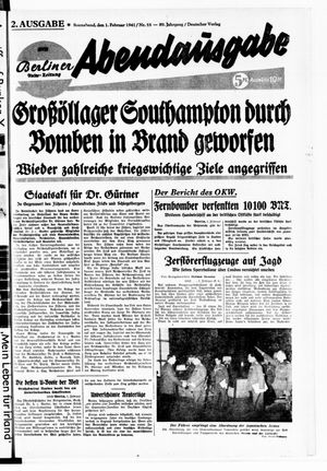 Berliner Volks-Zeitung vom 01.02.1941
