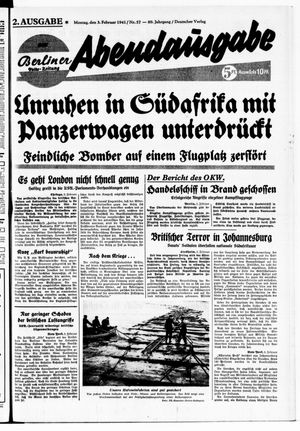 Berliner Volks-Zeitung vom 03.02.1941