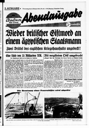 Berliner Volks-Zeitung vom 06.02.1941