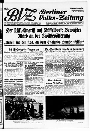 Berliner Volks-Zeitung vom 09.02.1941