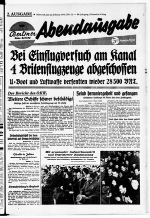 Berliner Volks-Zeitung vom 12.02.1941
