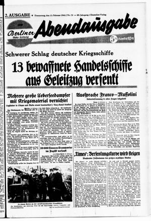 Berliner Volks-Zeitung vom 13.02.1941