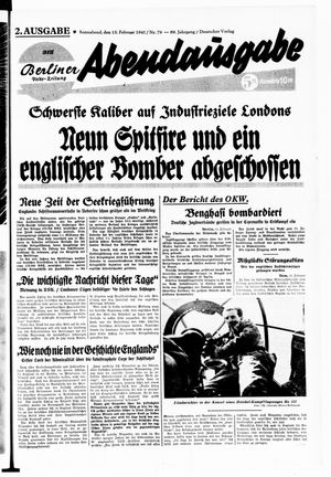 Berliner Volks-Zeitung vom 15.02.1941