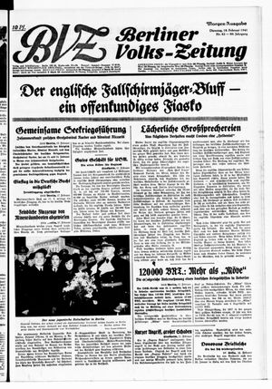 Berliner Volks-Zeitung vom 18.02.1941