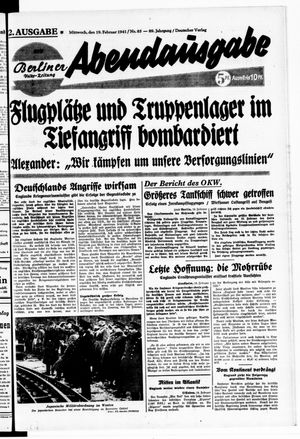 Berliner Volks-Zeitung vom 19.02.1941