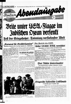 Berliner Volks-Zeitung vom 22.02.1941