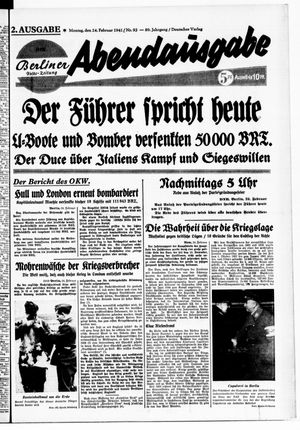 Berliner Volks-Zeitung vom 24.02.1941