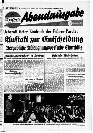 Berliner Volks-Zeitung vom 25.02.1941