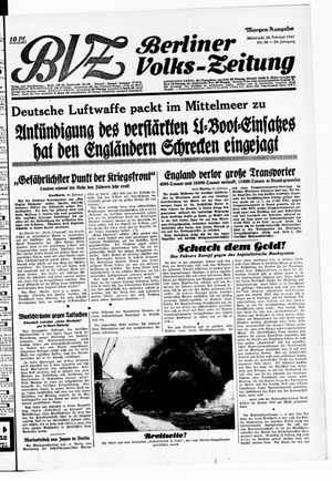 Berliner Volks-Zeitung vom 26.02.1941