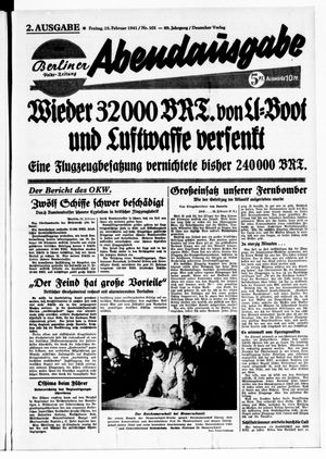 Berliner Volks-Zeitung vom 28.02.1941