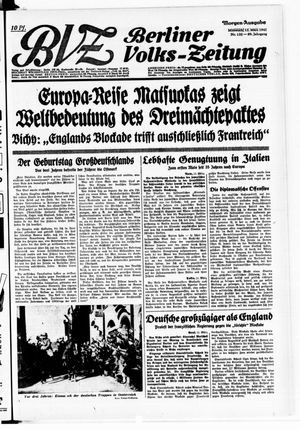 Berliner Volks-Zeitung vom 12.03.1941