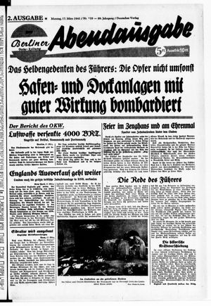 Berliner Volks-Zeitung vom 17.03.1941