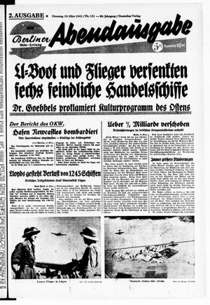 Berliner Volks-Zeitung vom 18.03.1941