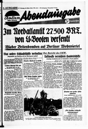Berliner Volks-Zeitung vom 24.03.1941