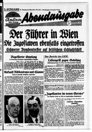 Berliner Volks-Zeitung vom 25.03.1941