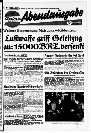 Berliner Volks-Zeitung vom 28.03.1941