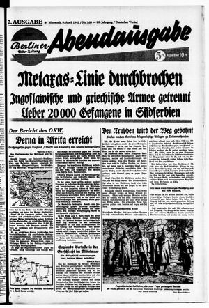 Berliner Volks-Zeitung vom 09.04.1941