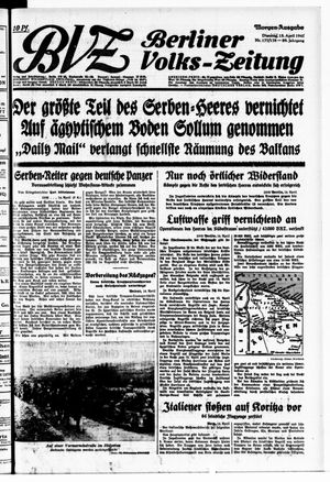 Berliner Volks-Zeitung vom 15.04.1941