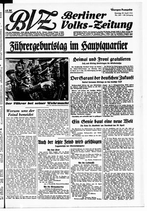 Berliner Volks-Zeitung vom 20.04.1941