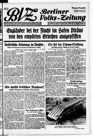 Berliner Volks-Zeitung vom 22.04.1941