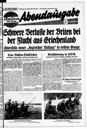 Berliner Volks-Zeitung vom 22.04.1941