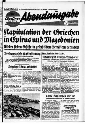Berliner Volks-Zeitung vom 23.04.1941