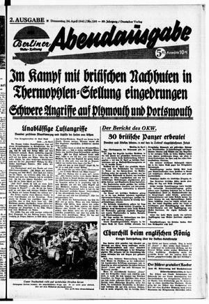 Berliner Volks-Zeitung vom 24.04.1941