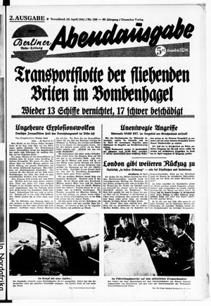Berliner Volks-Zeitung vom 26.04.1941