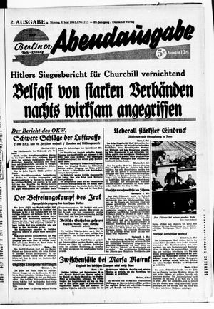 Berliner Volks-Zeitung vom 05.05.1941