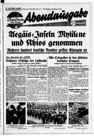 Berliner Volks-Zeitung vom 06.05.1941