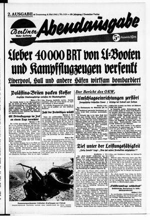 Berliner Volks-Zeitung vom 08.05.1941