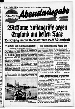 Berliner Volks-Zeitung vom 13.05.1941