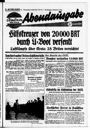 Berliner Volks-Zeitung vom 15.05.1941