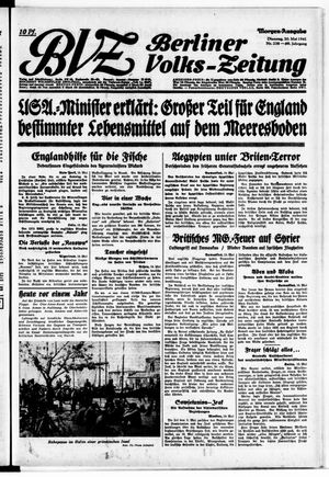 Berliner Volks-Zeitung vom 20.05.1941