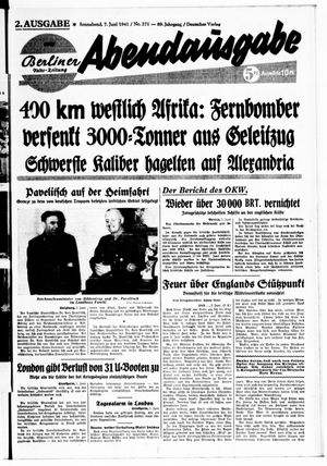 Berliner Volks-Zeitung vom 07.06.1941