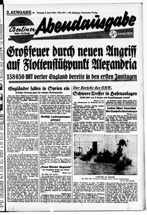 Berliner Volks-Zeitung vom 09.06.1941
