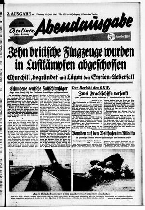 Berliner Volks-Zeitung vom 10.06.1941