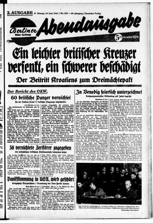 Berliner Volks-Zeitung vom 16.06.1941