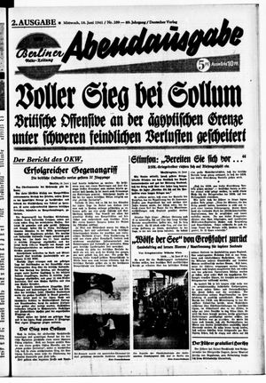 Berliner Volks-Zeitung vom 18.06.1941