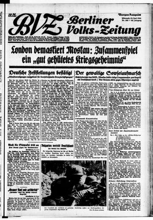 Berliner Volks-Zeitung vom 25.06.1941