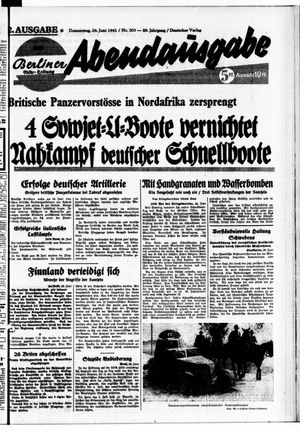 Berliner Volks-Zeitung vom 26.06.1941