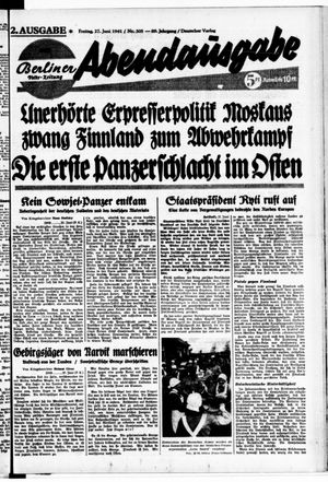 Berliner Volks-Zeitung vom 27.06.1941