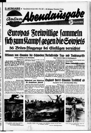 Berliner Volks-Zeitung vom 28.06.1941