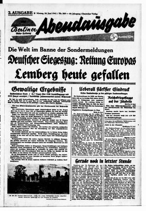 Berliner Volks-Zeitung vom 30.06.1941