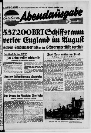 Berliner Volks-Zeitung vom 04.09.1941