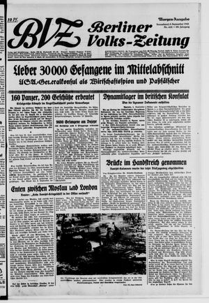 Berliner Volks-Zeitung vom 06.09.1941