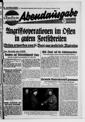 Berliner Volks-Zeitung vom 06.09.1941