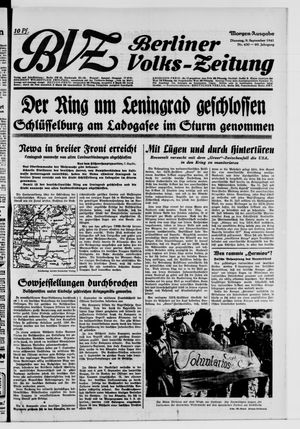 Berliner Volks-Zeitung vom 09.09.1941