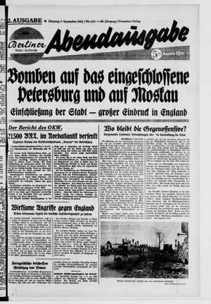 Berliner Volks-Zeitung vom 09.09.1941